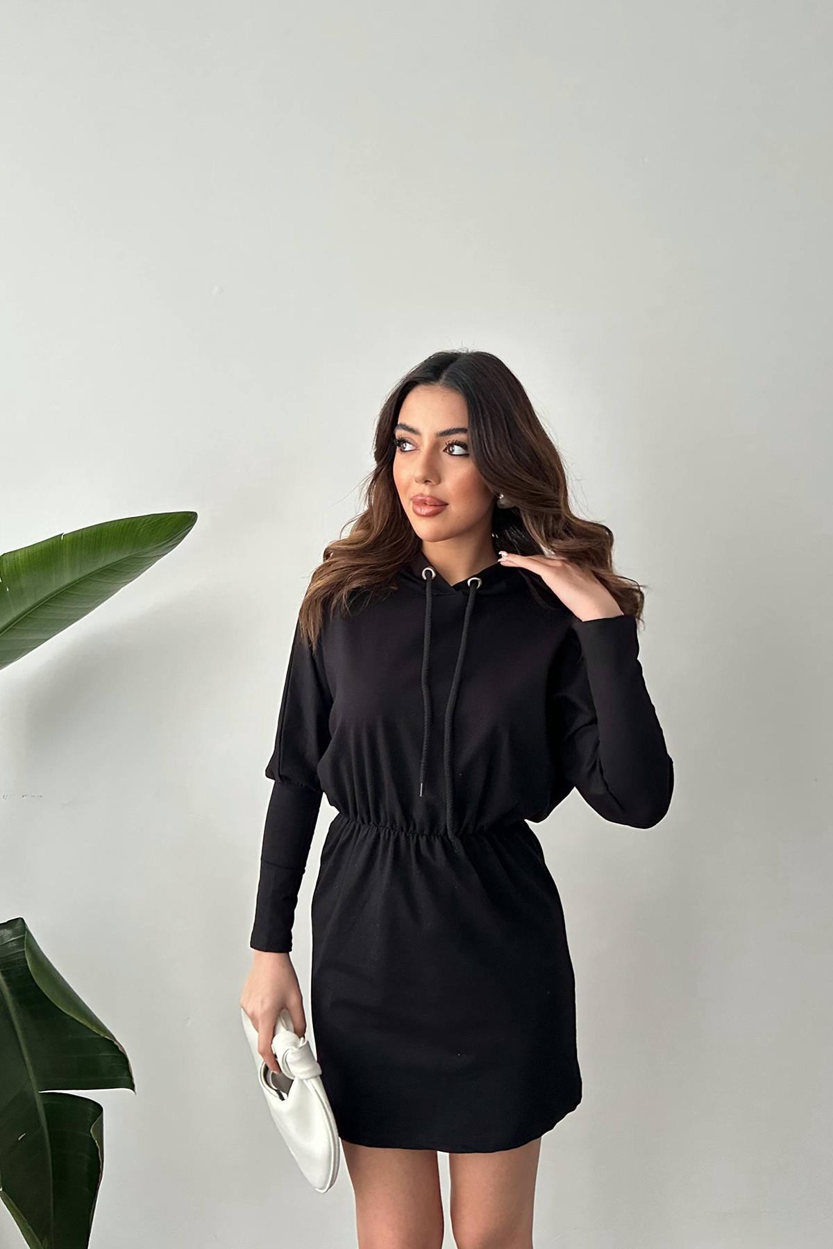 Siyah Sweatshirt Spor Elbise 3