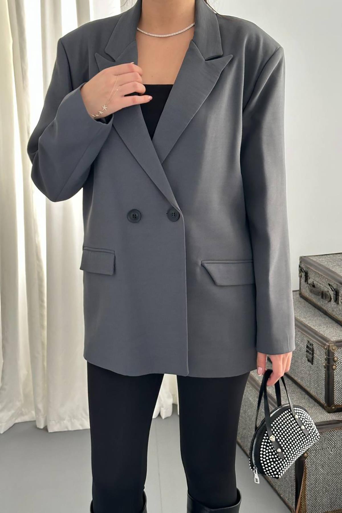 Füme Blazer Ceket 3