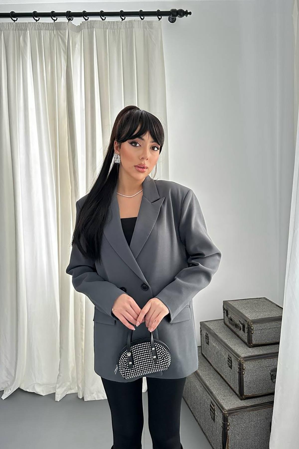 Füme Blazer Ceket 5