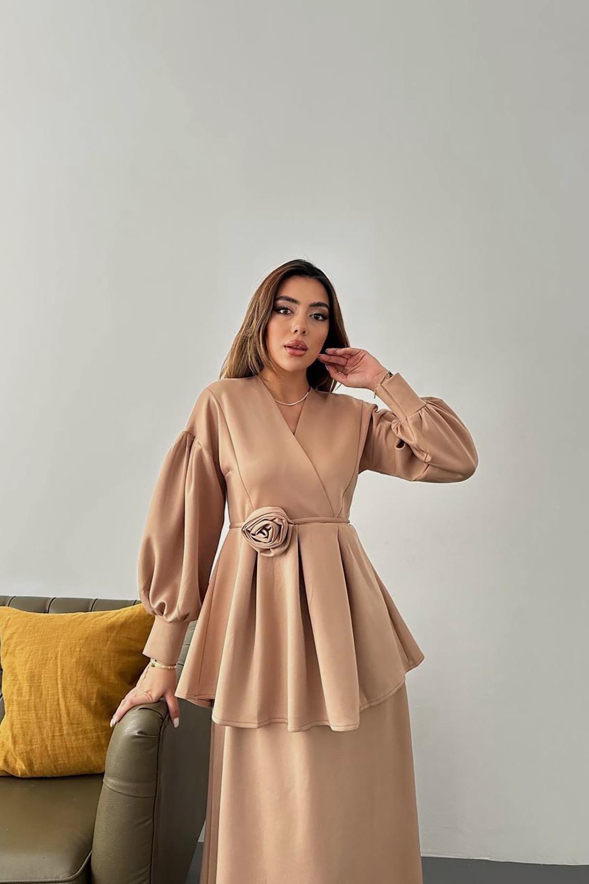 Camel Gül Detaylı Takım 3