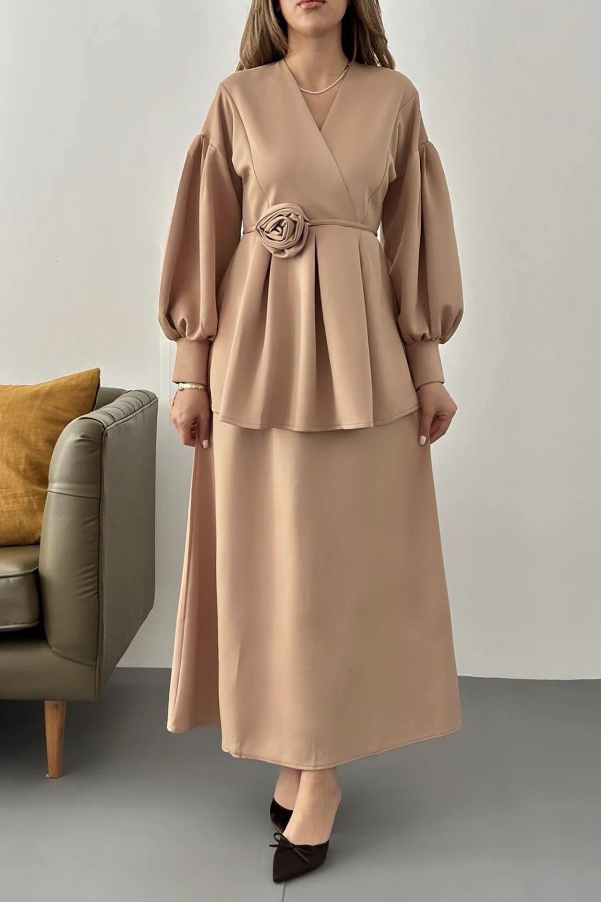 Camel Gül Detaylı Takım 4