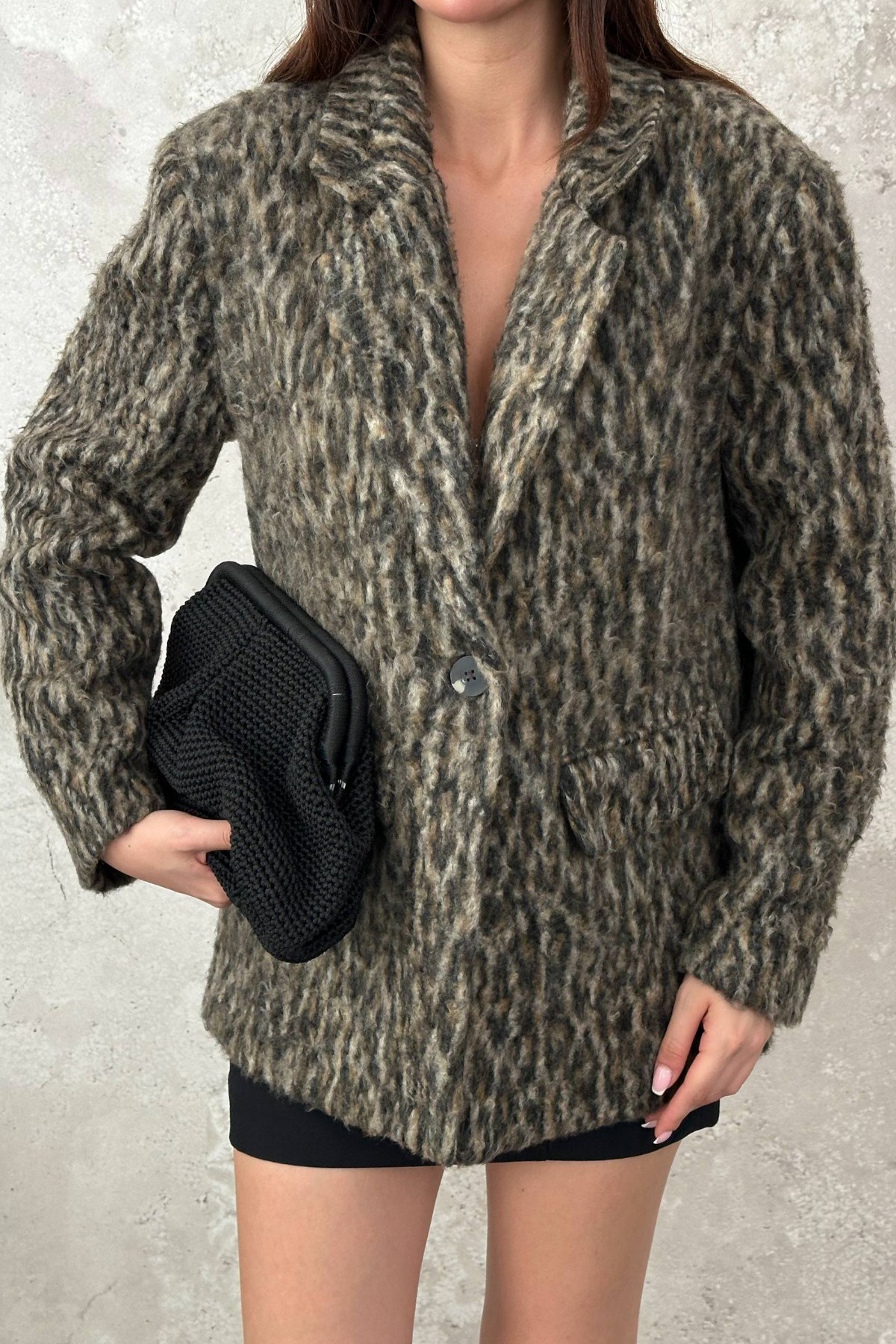 Leopar Leopar Yünlü Ceket 4