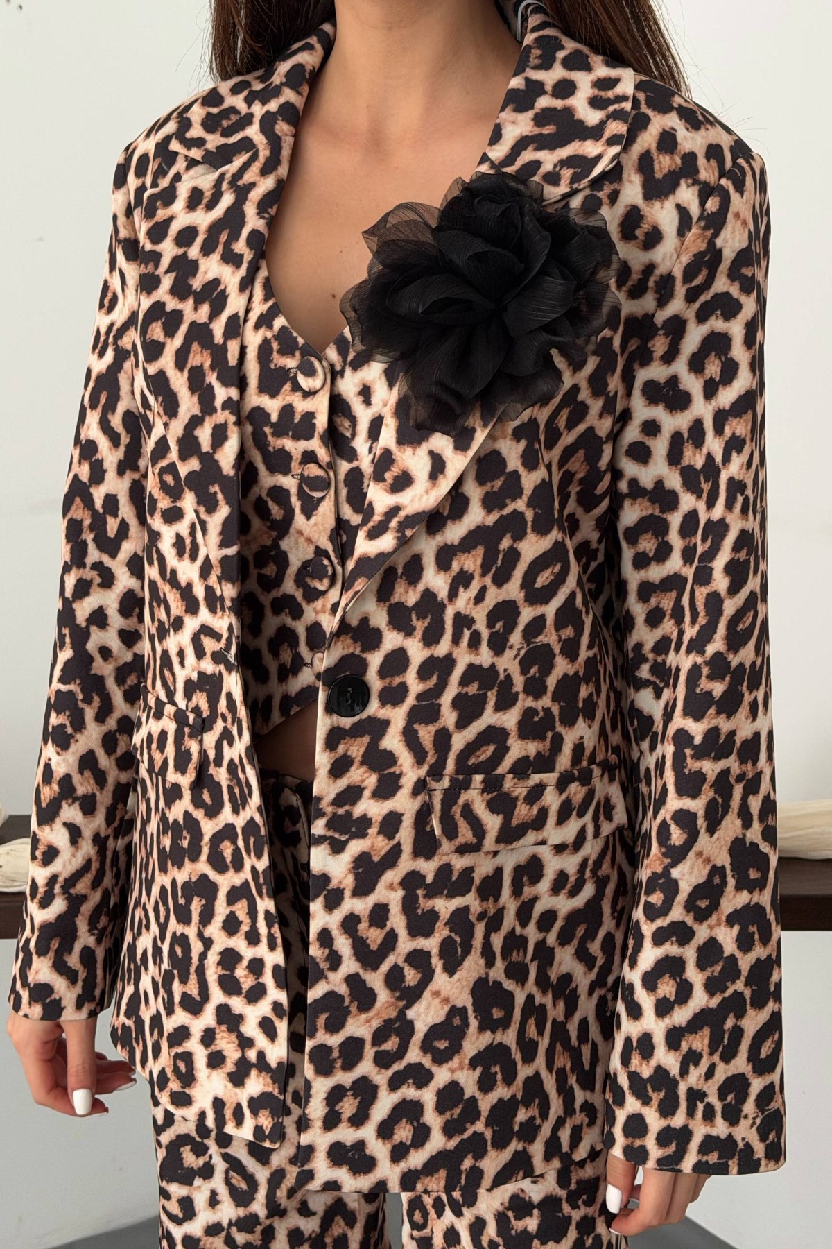 Leopar Leopar Desenli 3Lü Takım 4
