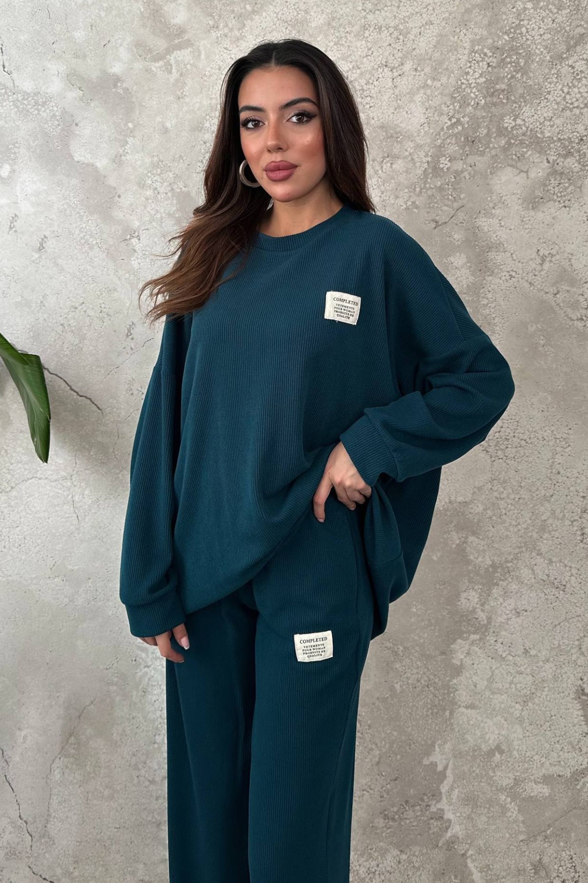 Petrol Salaş Sweat Ve Pantolon 3