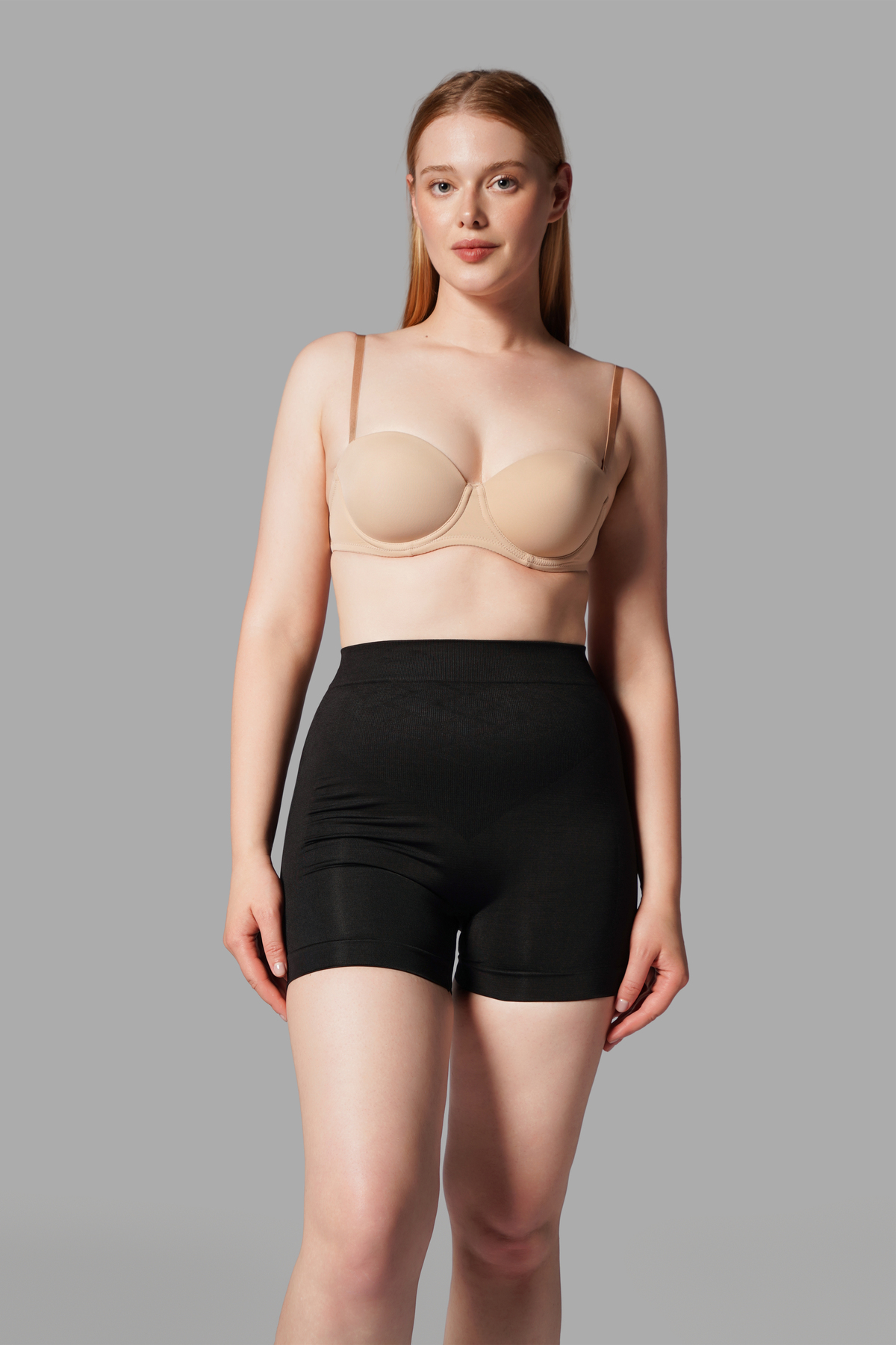 Push Up Seamless Dikişsiz Popo Şekillendirici Kısa Paçalı Korse 2064 Siyah 5
