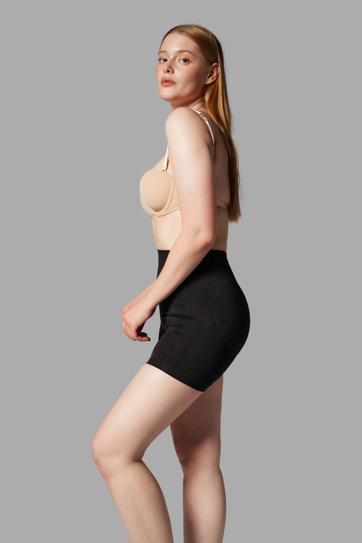 Push Up Seamless Dikişsiz Popo Şekillendirici Kısa Paçalı Korse 2064 Siyah 4