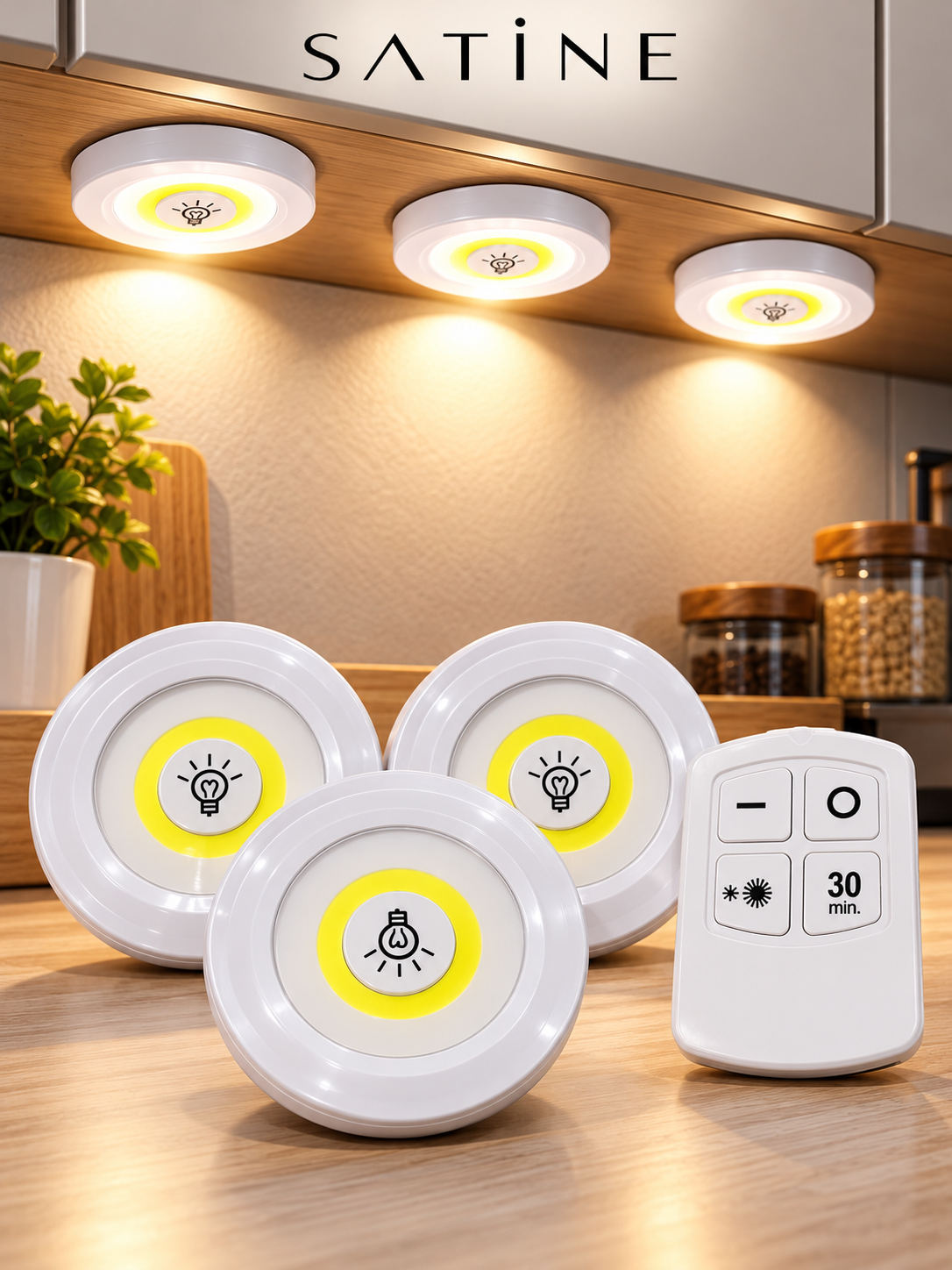 KUMANDALI 3'LÜ LED LAMBA 3
