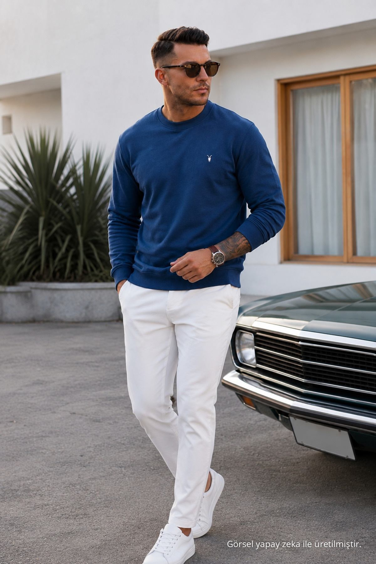 İNDİGO Düz Kol Düzenli Erkek Sweatshirt 5