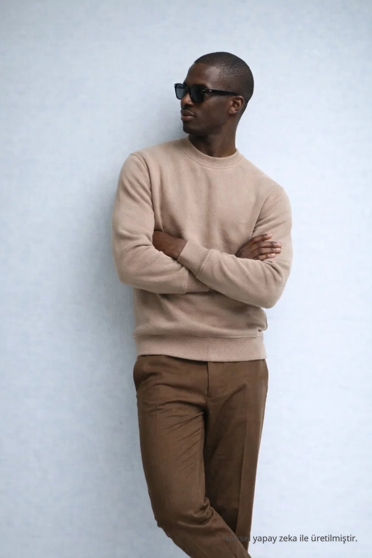 Erkek Kışlık VİZON Oversize Sweatshirt 4