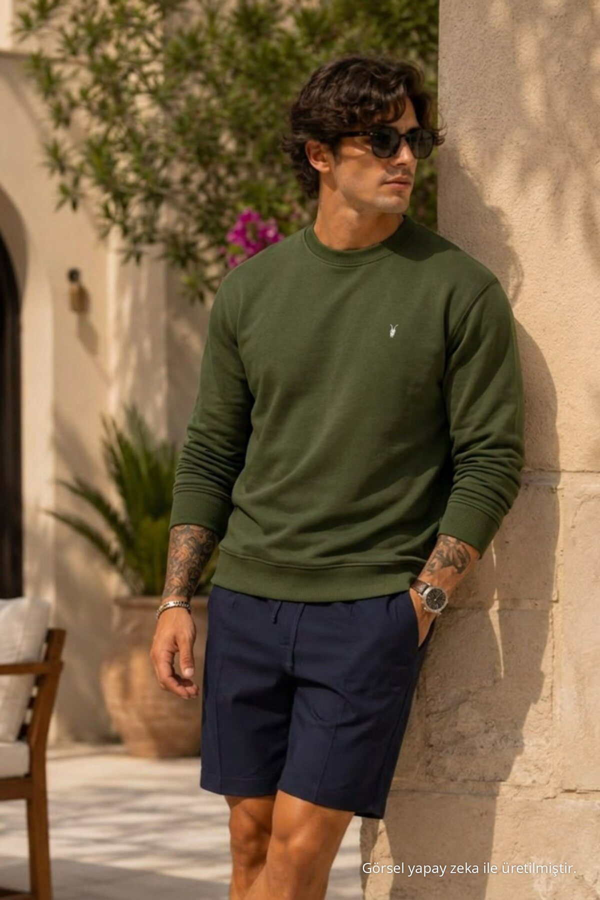 Erkek Casual Comfort Fit 3 Lü Sweatshirt Siyah 5