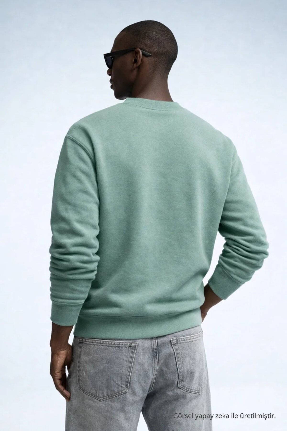 Erkek Kışlık Çağla Oversize Sweatshirt 6