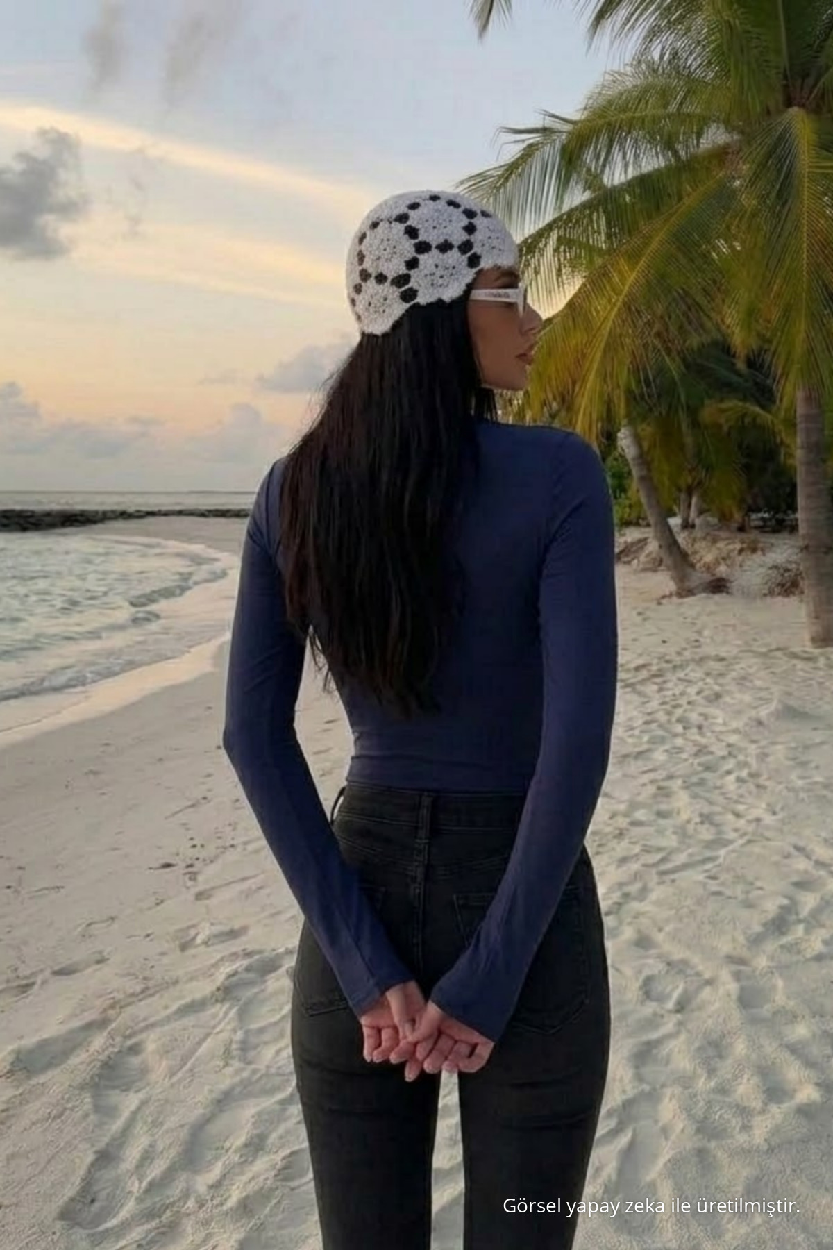 Kadın Bisiklet Yaka Slim Fit Füme Bluz 6