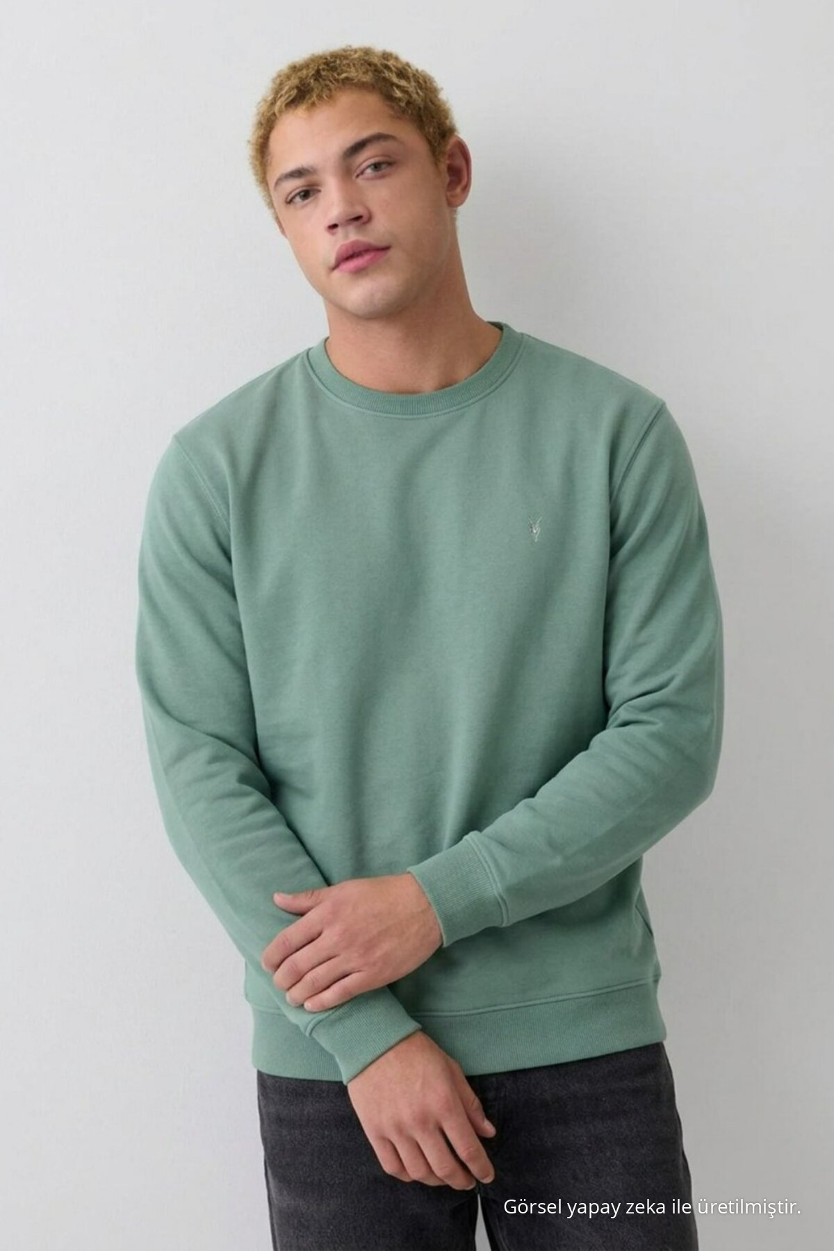 Erkek Rahat Casual 3 Lü Sweatshirt TURUNCU 3