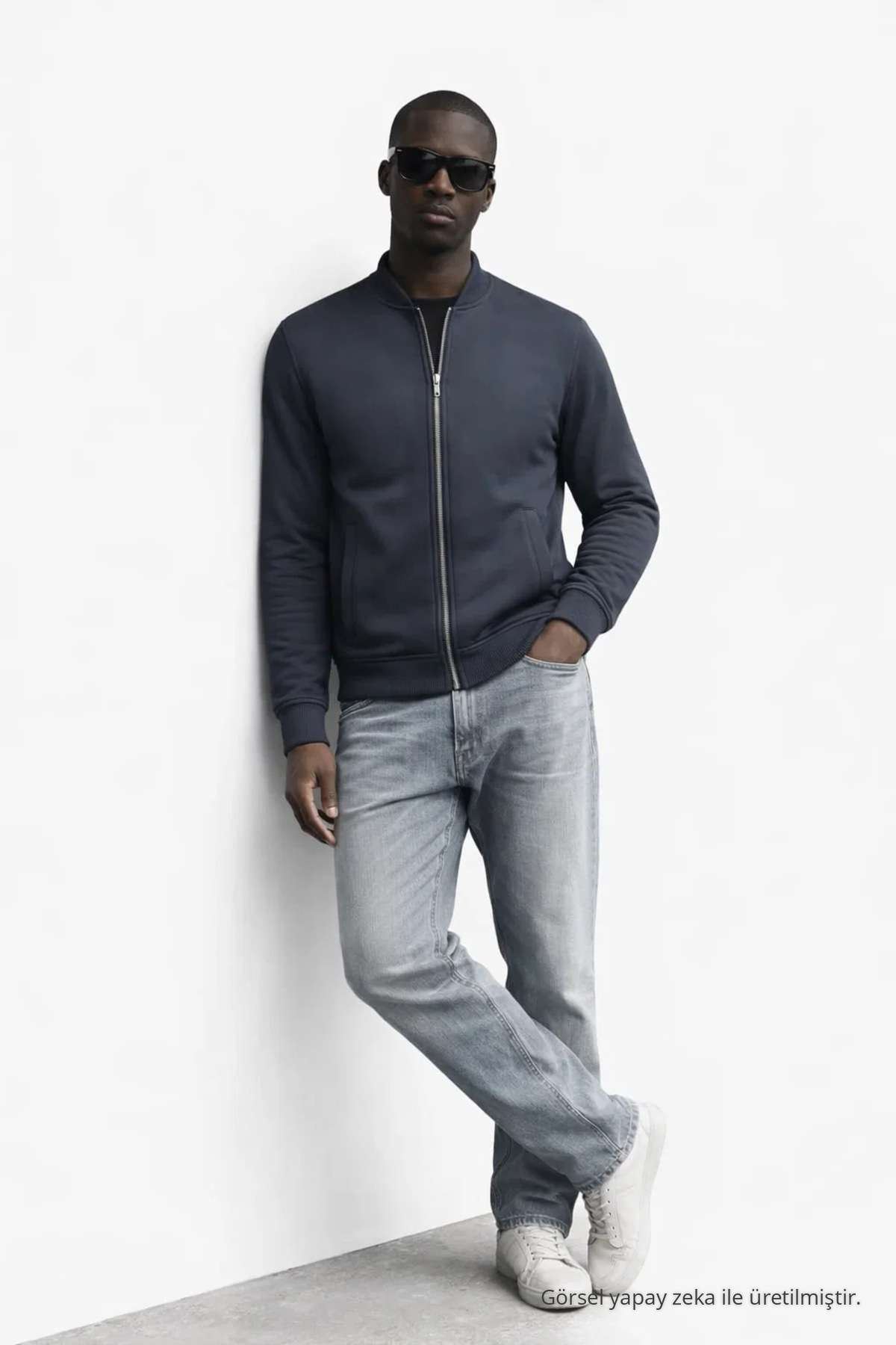 Erkek Hakim Yaka Kışlık Füme Sweatshirt 3