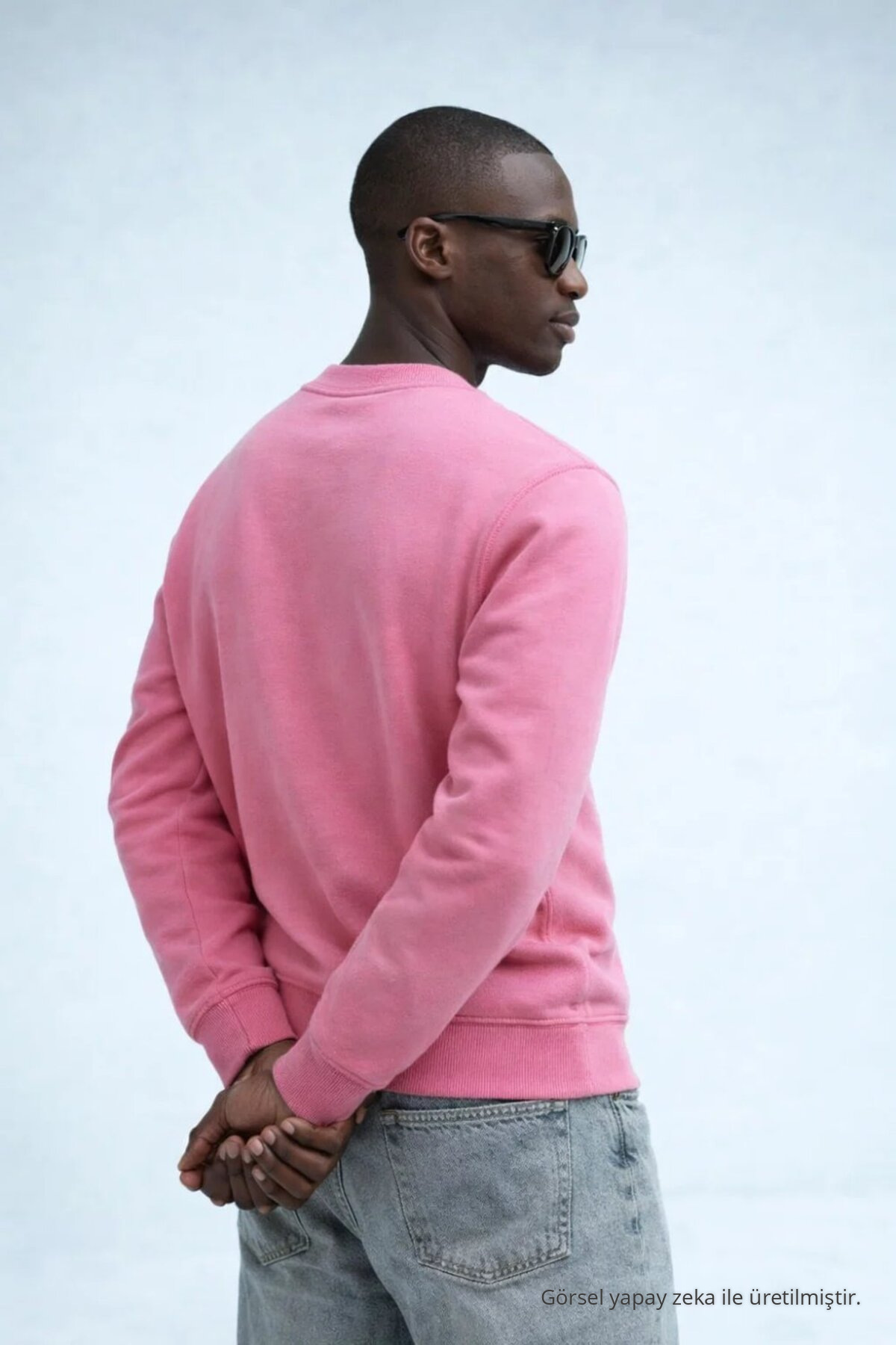 Erkek Kışlık ŞEKER PEMBE Oversize Sweatshirt 6