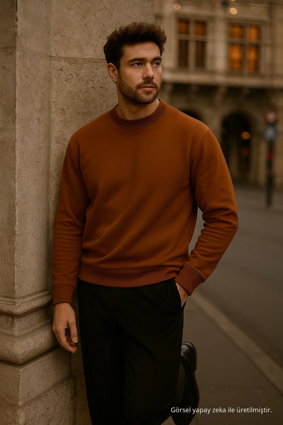 Erkek Oversize Kışlık Tarçın Uzun Kazak 6