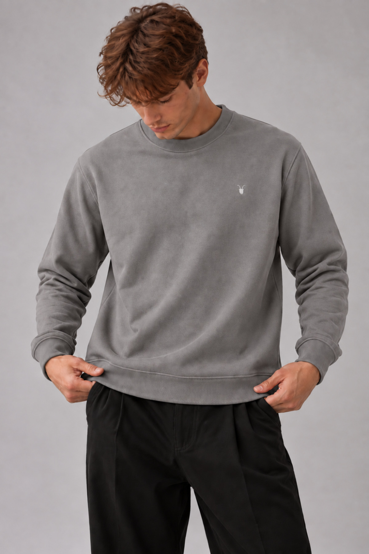 Erkek Bisiklet Yaka 2' Li Sweatshirt MAVİ 3
