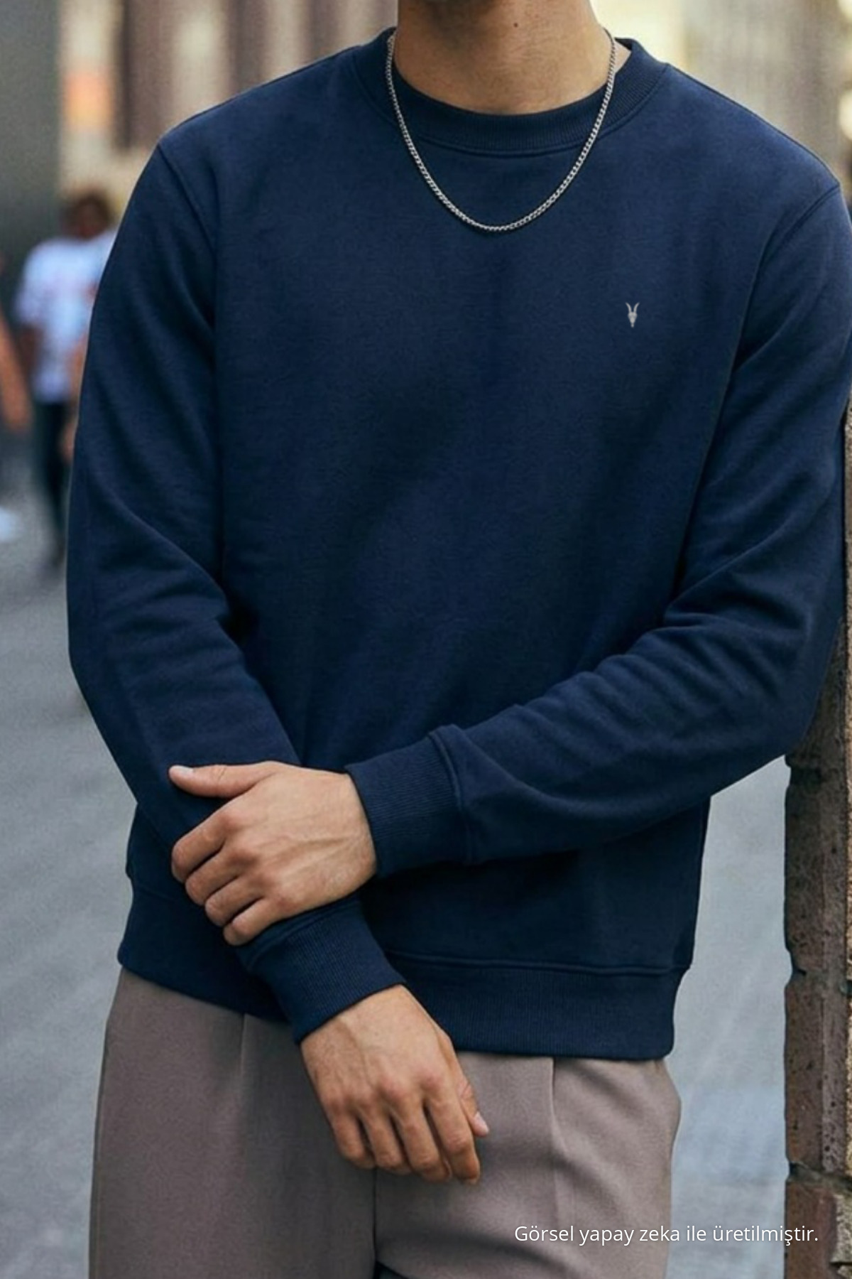 Erkek Orta Yumuşak LACİVERT Sweatshirt 6