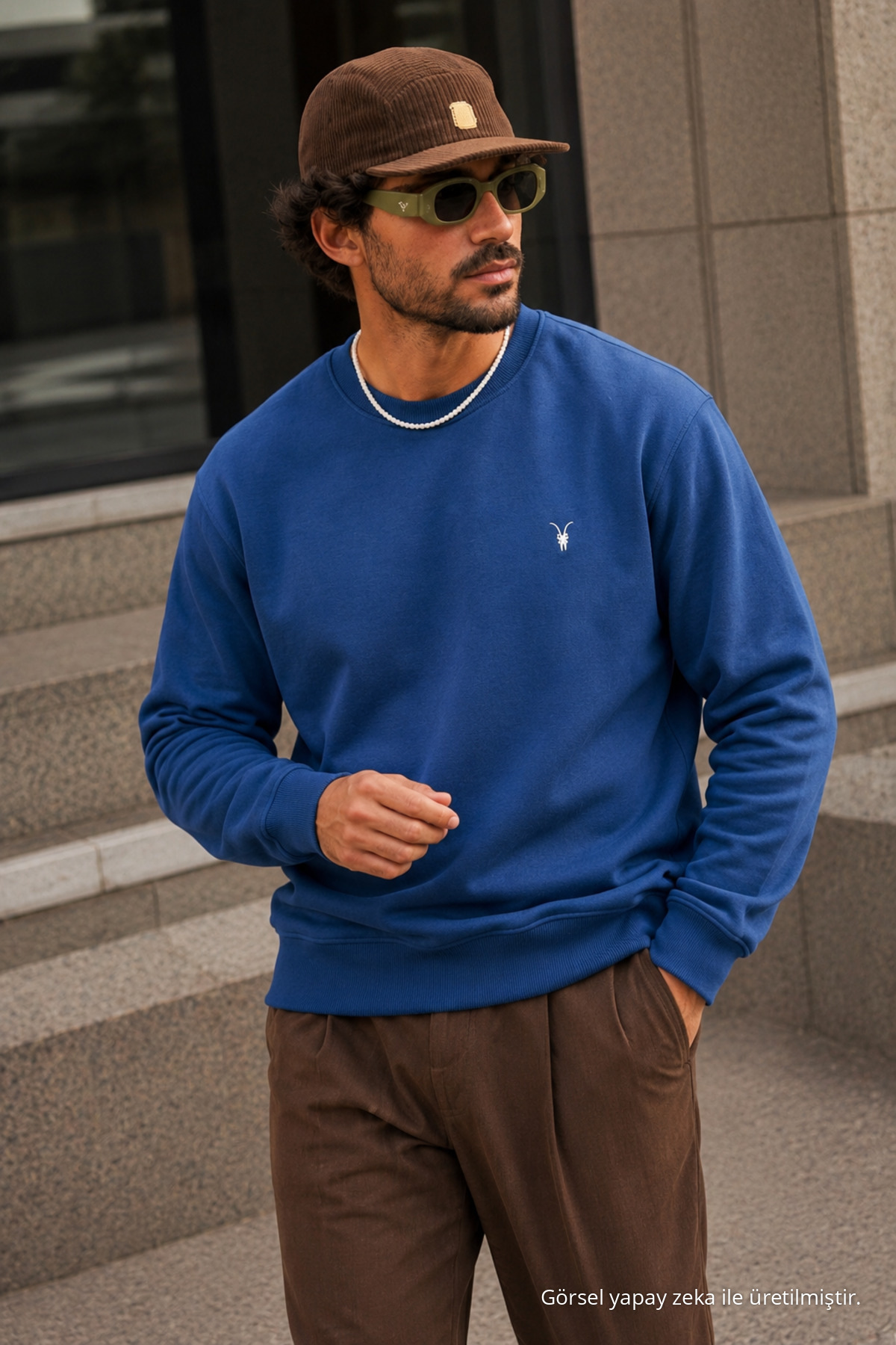 İNDİGO Bol Kesim Rahat Erkek Sweatshirt 5