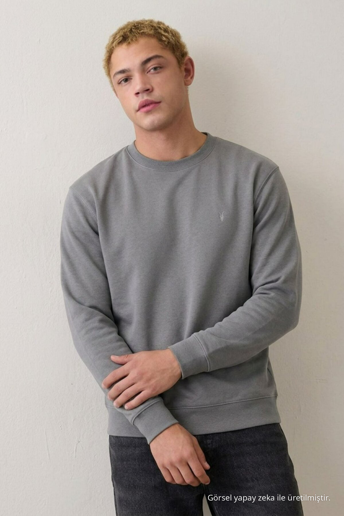Erkek Rahat Casual 3 Lü Sweatshirt LACİVERT 5