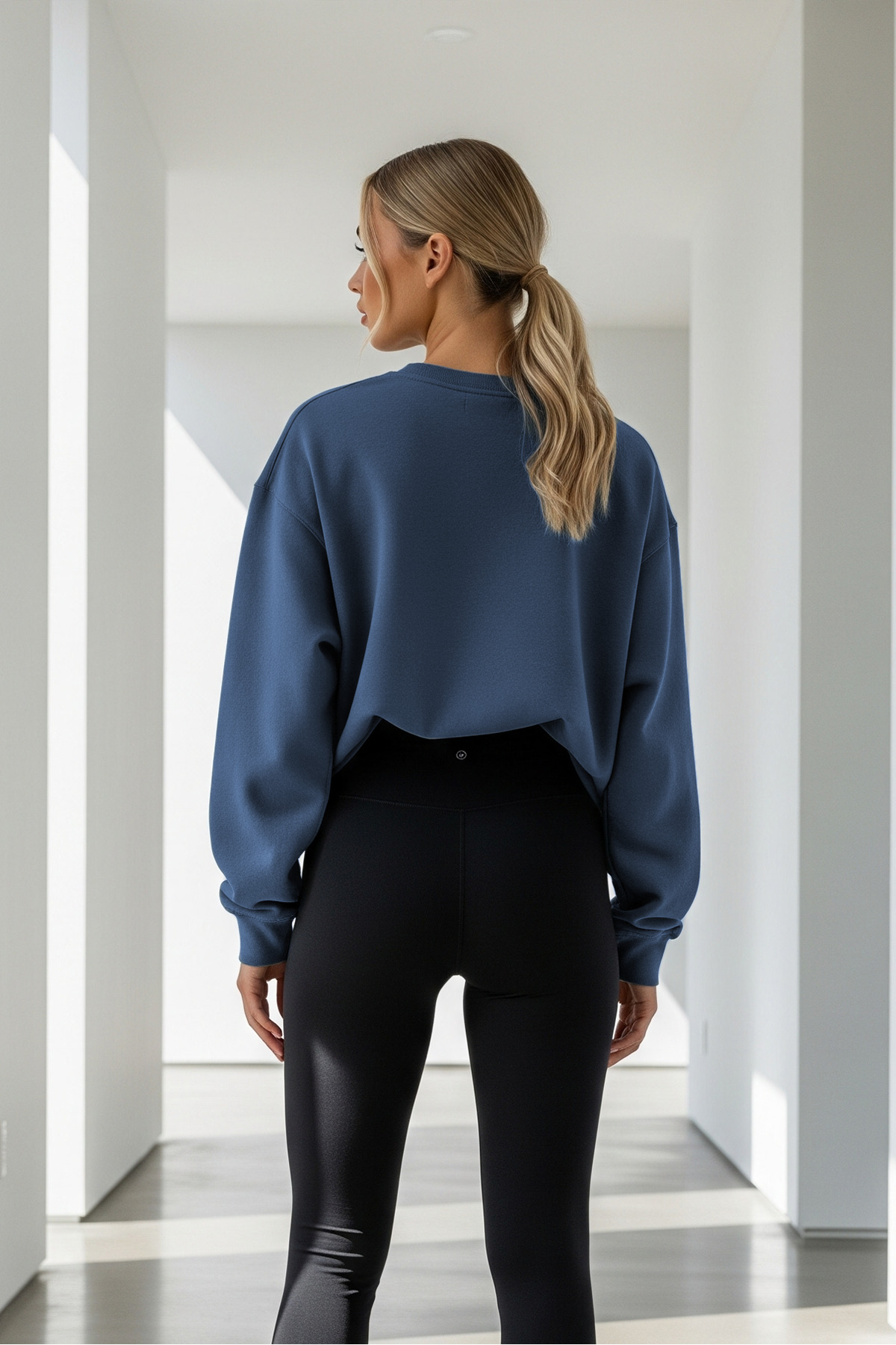Kadın Oversize Kışlık Salaş Saks Sweatshirt 5