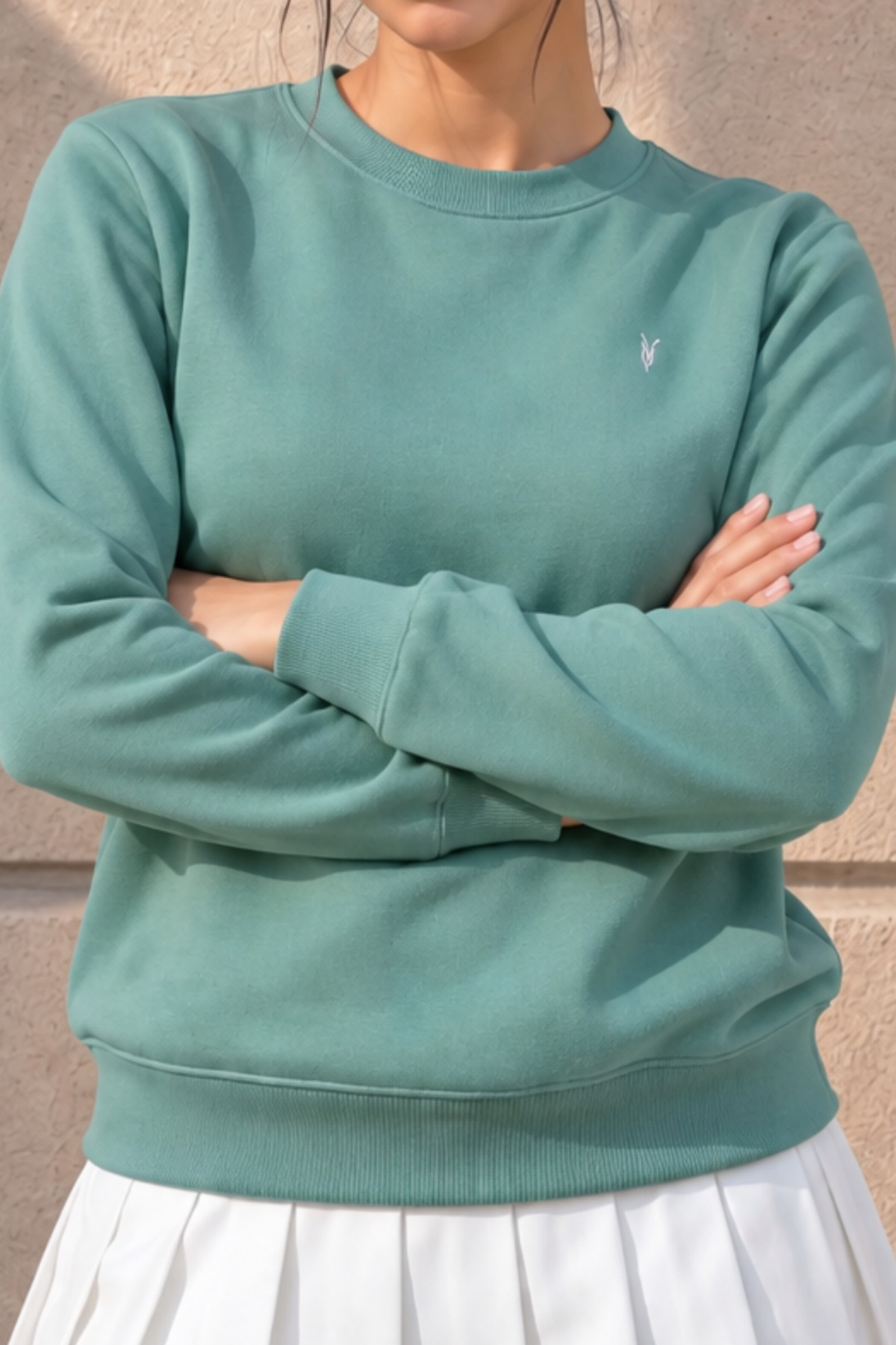 Kadın Uzun Kollu Comfort Çağla Bol Sweatshirt 6