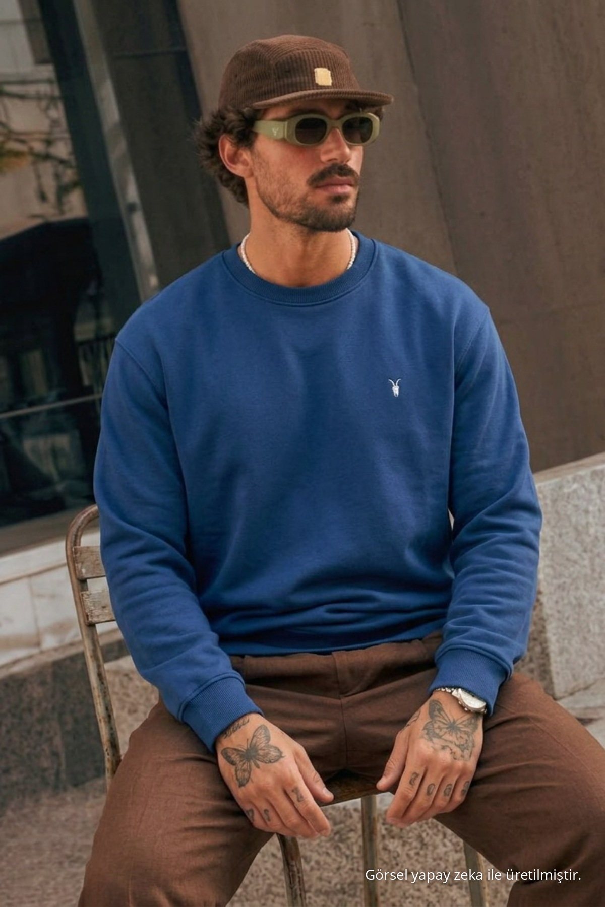İNDİGO Bol Kesim Rahat Erkek Sweatshirt 3