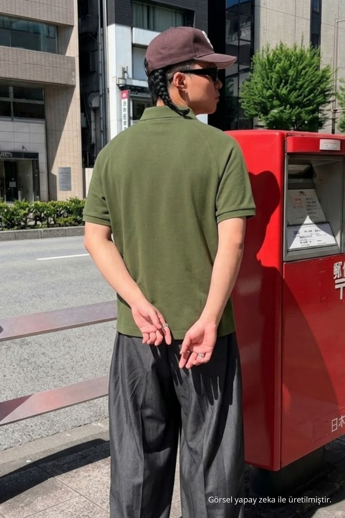Erkek Straight Fit Haki Polo Yaka Tişört 6