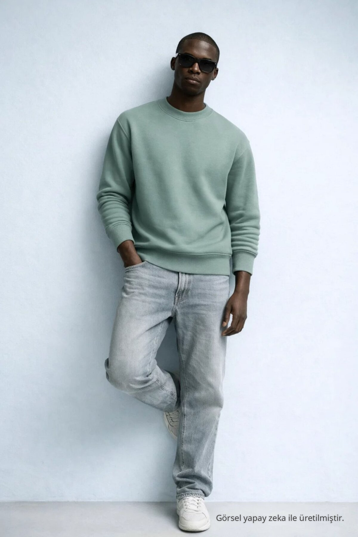 Erkek Kışlık Çağla Oversize Sweatshirt 3