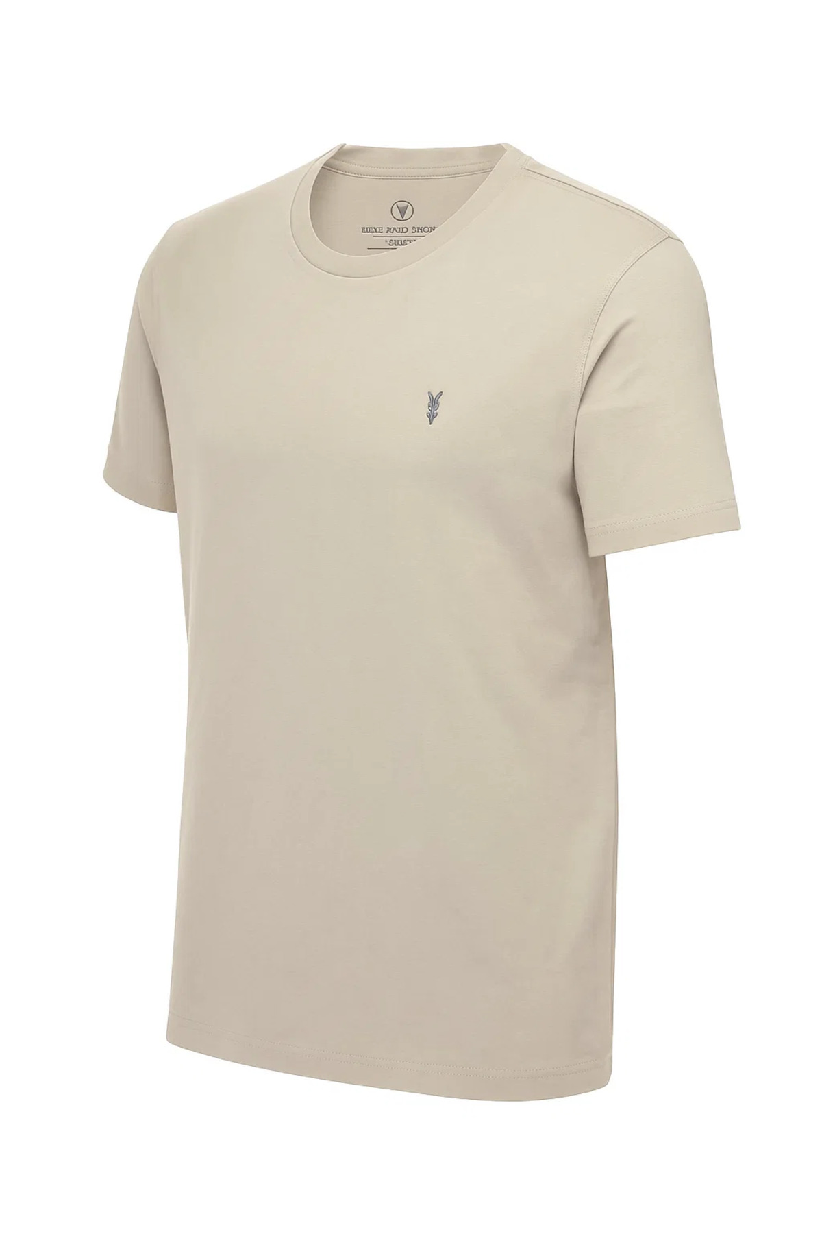 Erkek GRİ %100 Pamuk Slim Fit Bisiklet Yaka Kısa Kollu Tişört 4