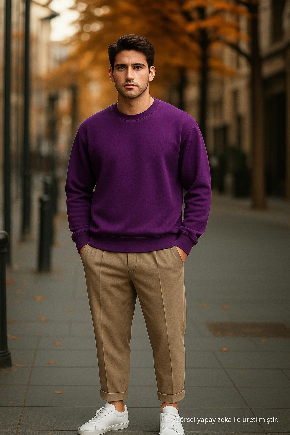 Erkek Günlük Trend Oversize Bol 3 Lü Kazak Pembe 4