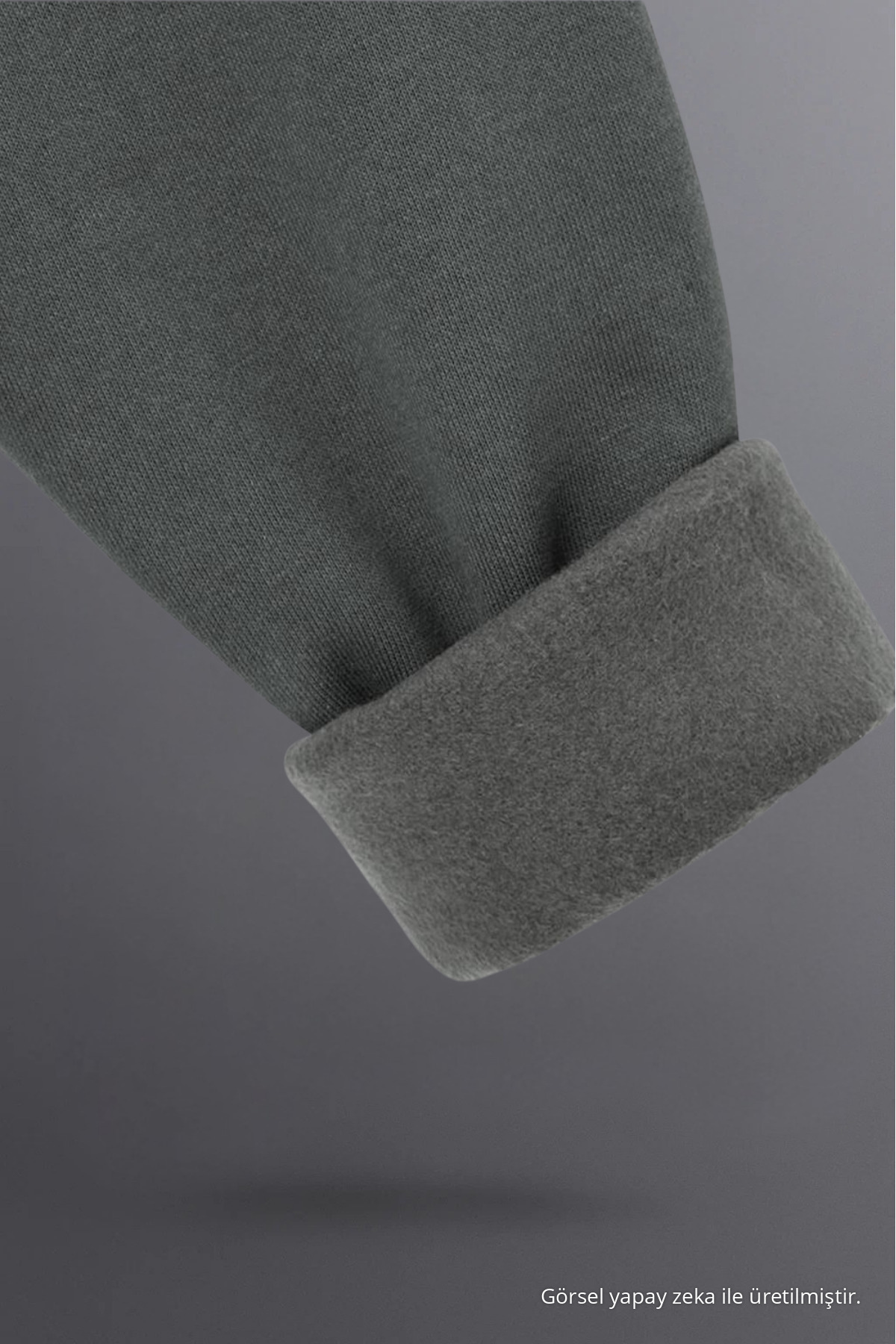 Erkek Yarım Fermuarlı Bol Füme Sweatshirt 6