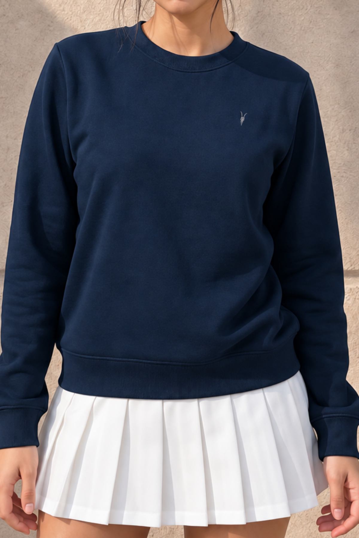 Kadın Uzun Kollu Comfort LACİVERT Bol Sweatshirt 5