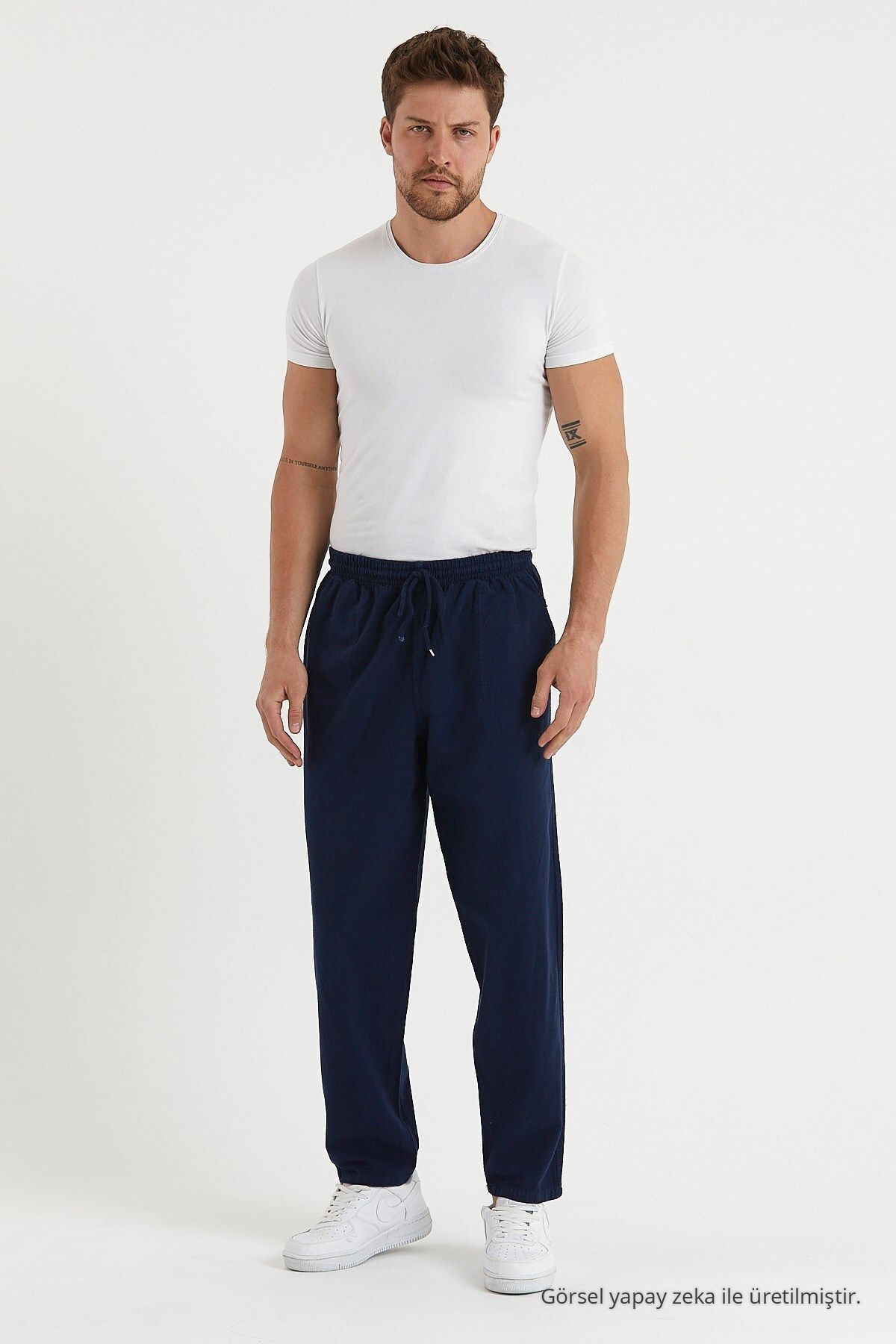LACİVERT Renk Erkek Keten Pantolon 1480 5