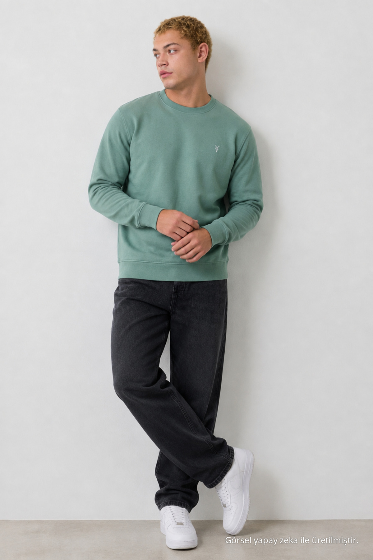 Çağla Oversize Pamuklu Erkek Sweatshirt 5