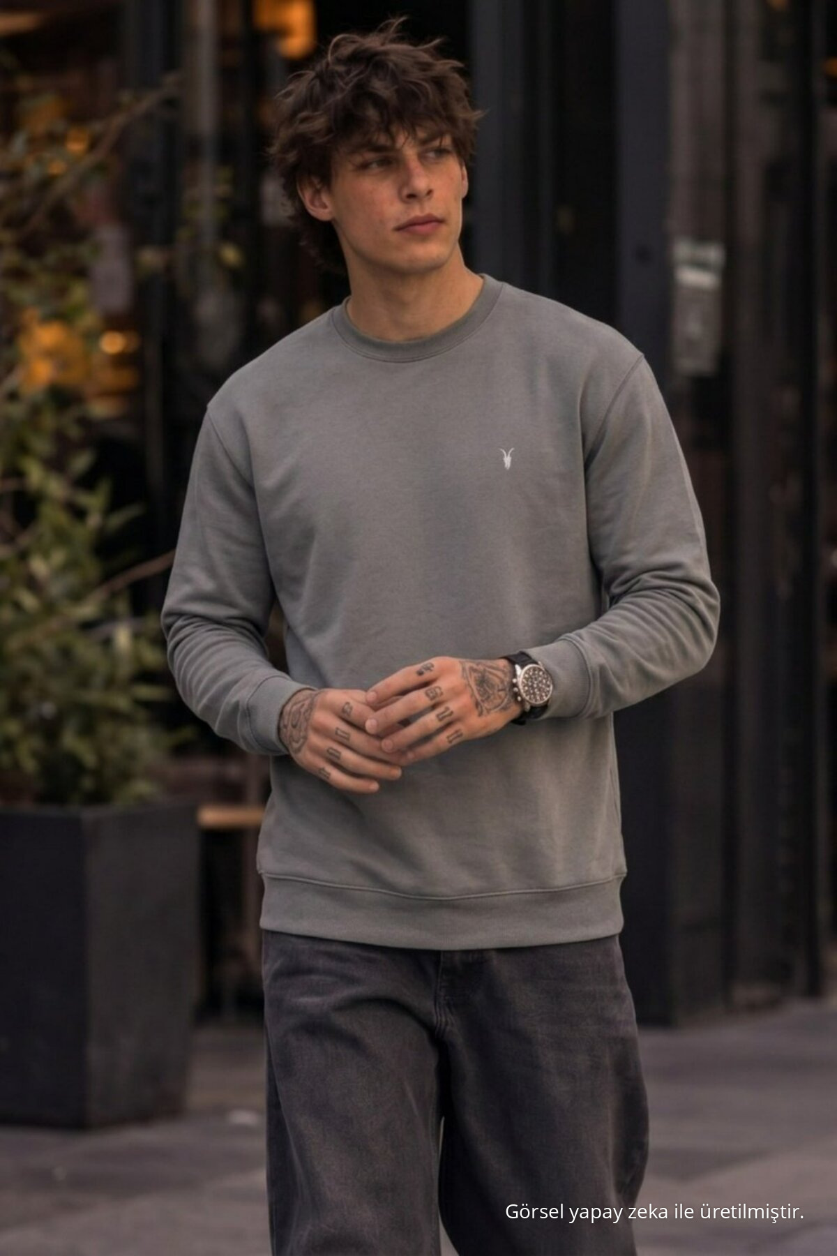 Erkek Basic Mevsimlik Bol 3 Lü Sweatshirt ÇAĞLA 4