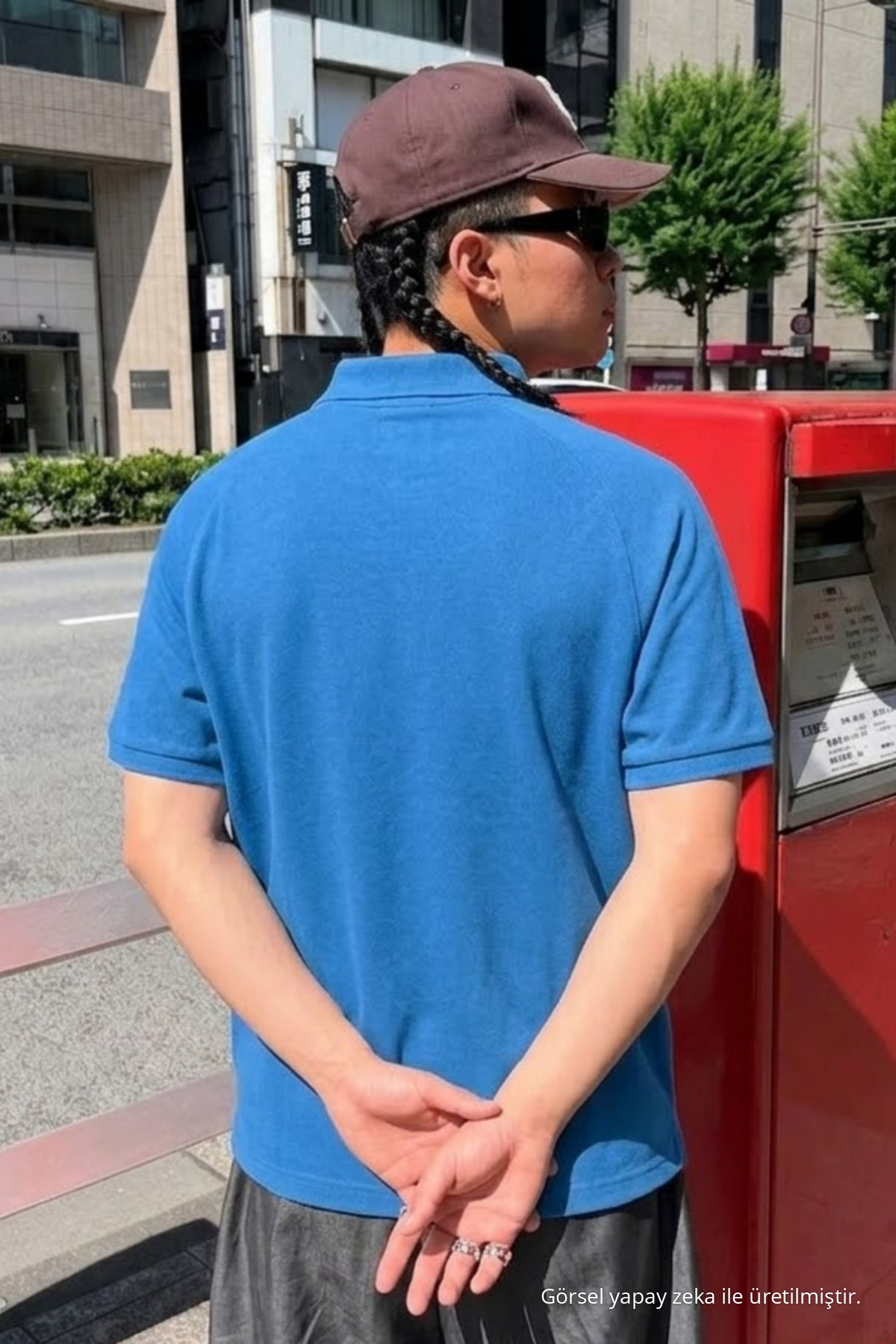 Erkek Straight Fit Açık Mavi Polo Yaka Tişört 6