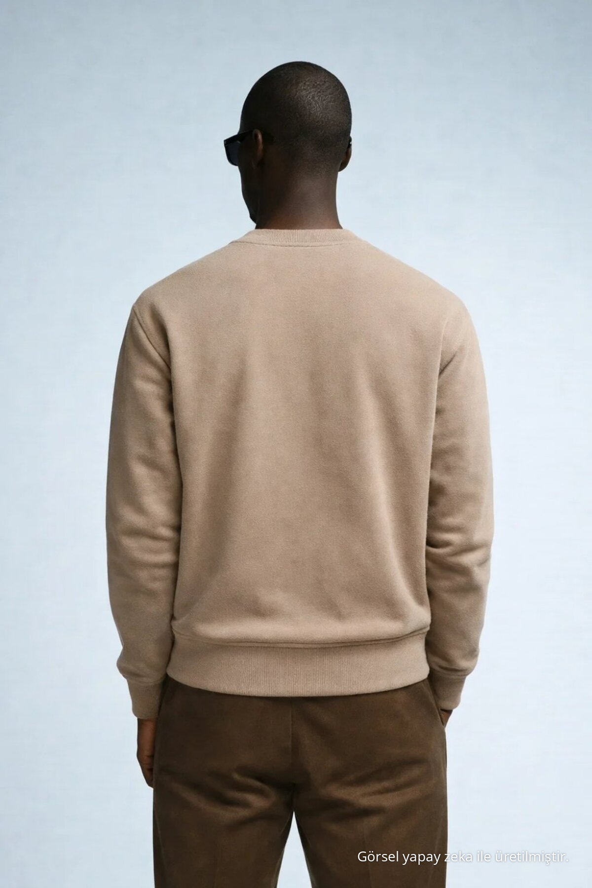 Erkek Kışlık VİZON Oversize Sweatshirt 5