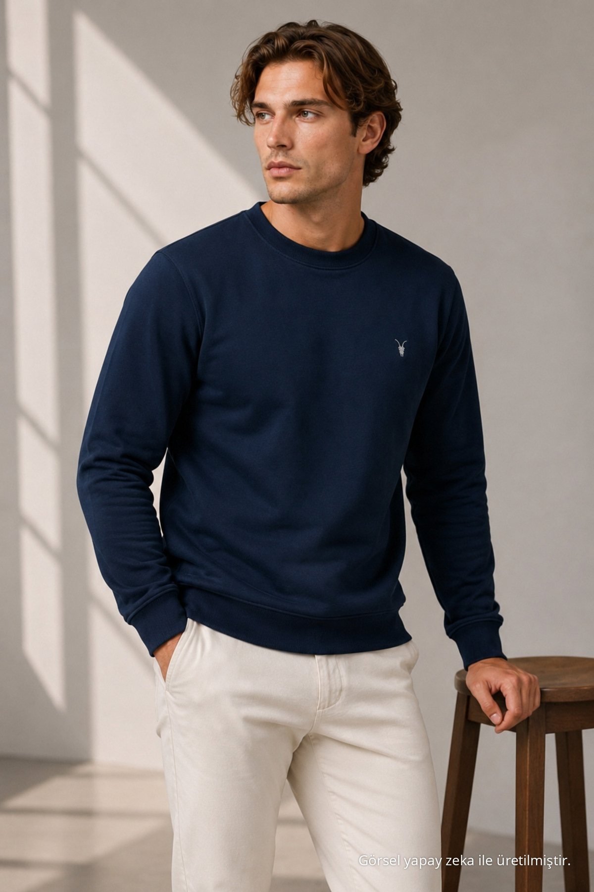 Reglan Casual Kış LACİVERT Erkek Sweatshirt 4