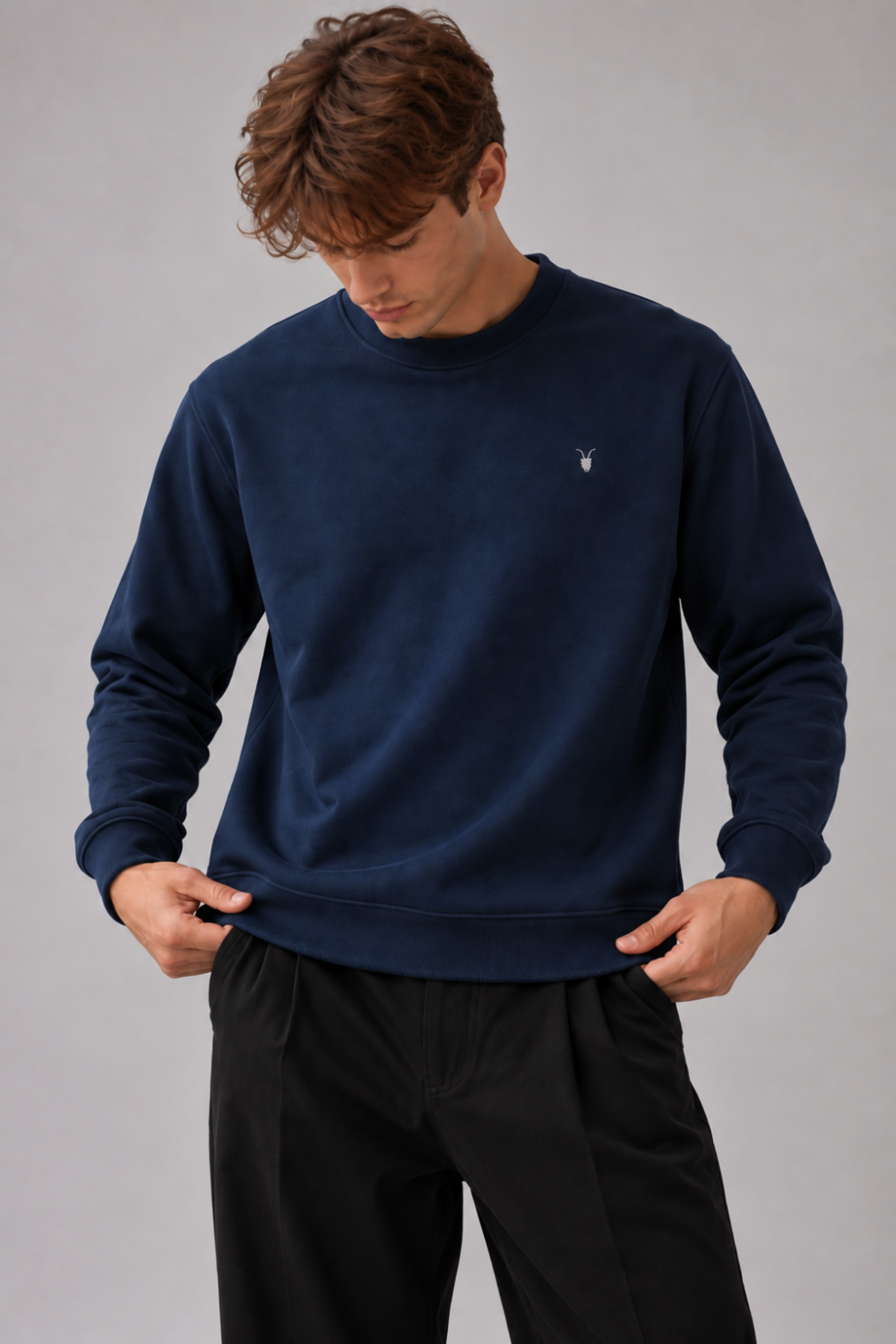 Erkek Bisiklet Yaka 2' Li Sweatshirt HARDAL 6