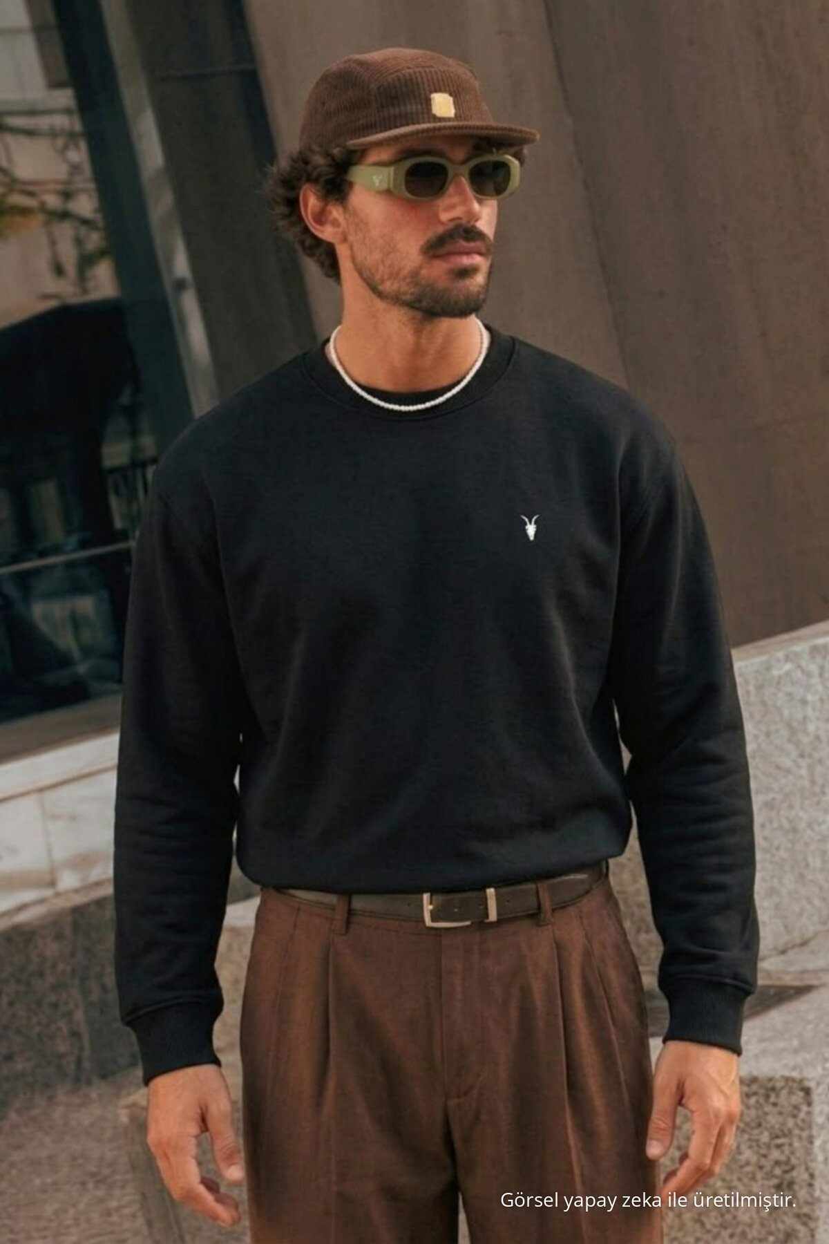 Erkek Premium Nakışlı Rahat 3 Lü Sweatshirt ÇAĞLA 6