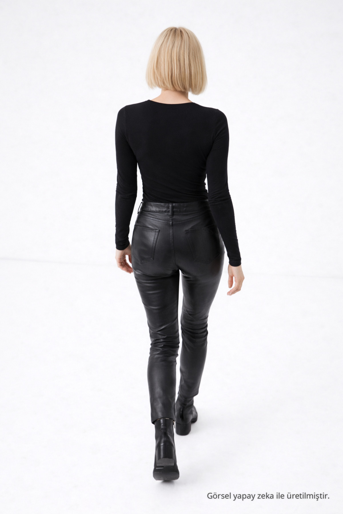 Kadın Premium Comfort Şık Siyah Basic Bluz 6
