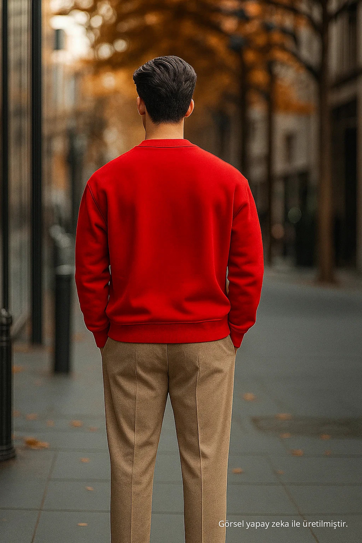 Erkek Günlük Trend Oversize Bol 3 Lü Kazak Mavi 6