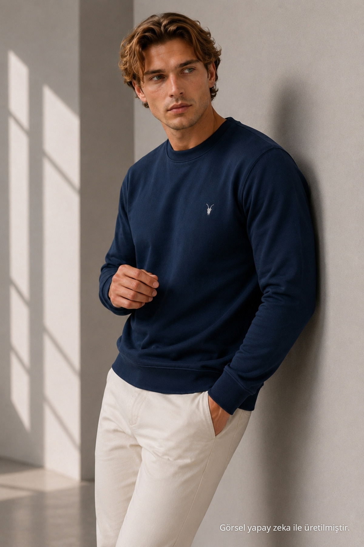 Reglan Casual Kış LACİVERT Erkek Sweatshirt 6