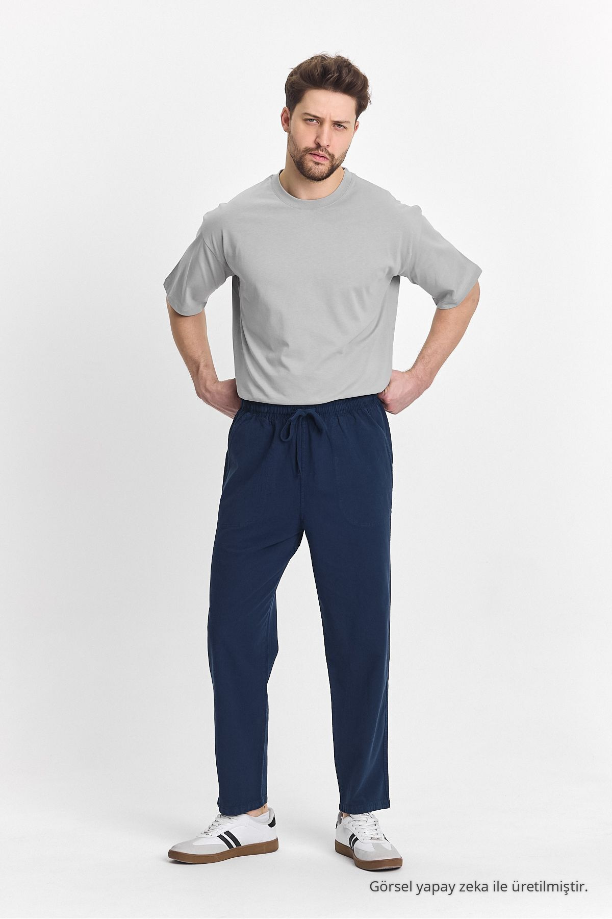 Erkek LACİVERT Regular Fit Basic Pantolon 7
