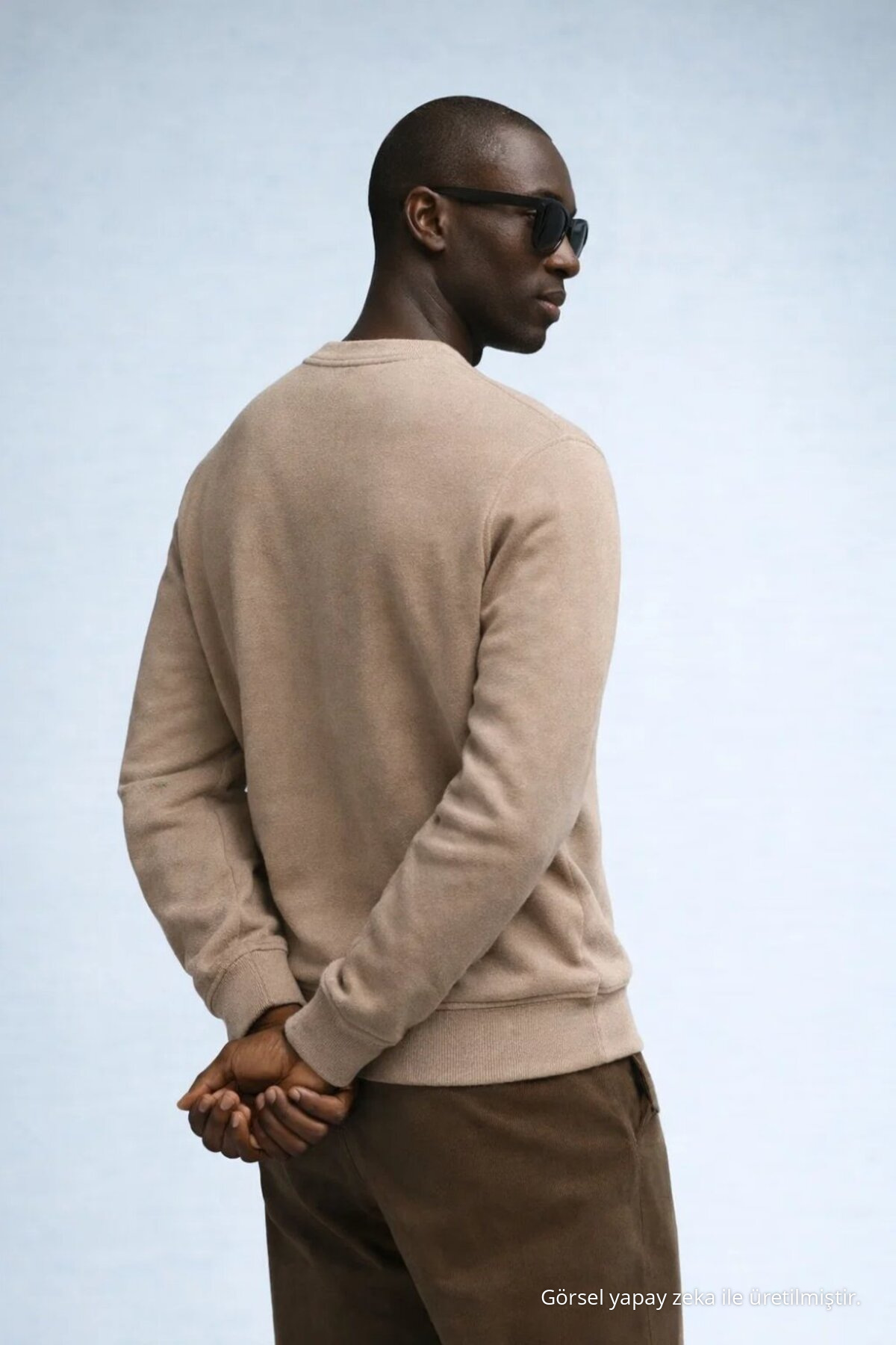 Erkek Kışlık VİZON Oversize Sweatshirt 6