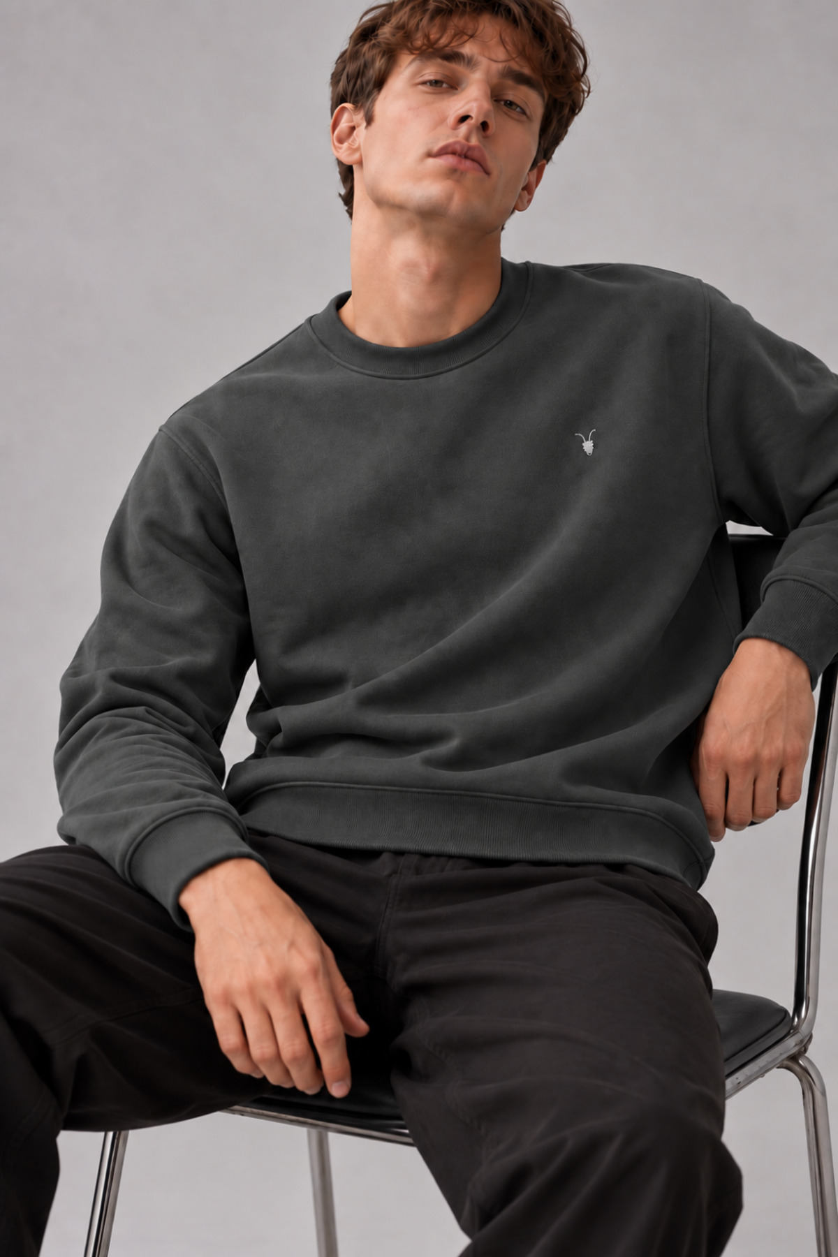 Erkek Bisiklet Yaka 2' Li Sweatshirt EKRU 4