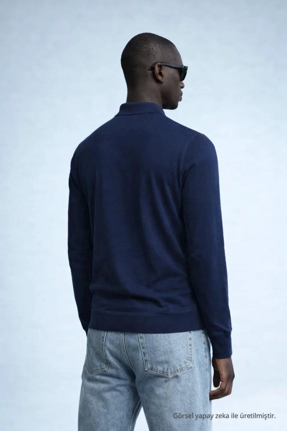 Erkek Trend Casual Lacivert Triko Kazak 6