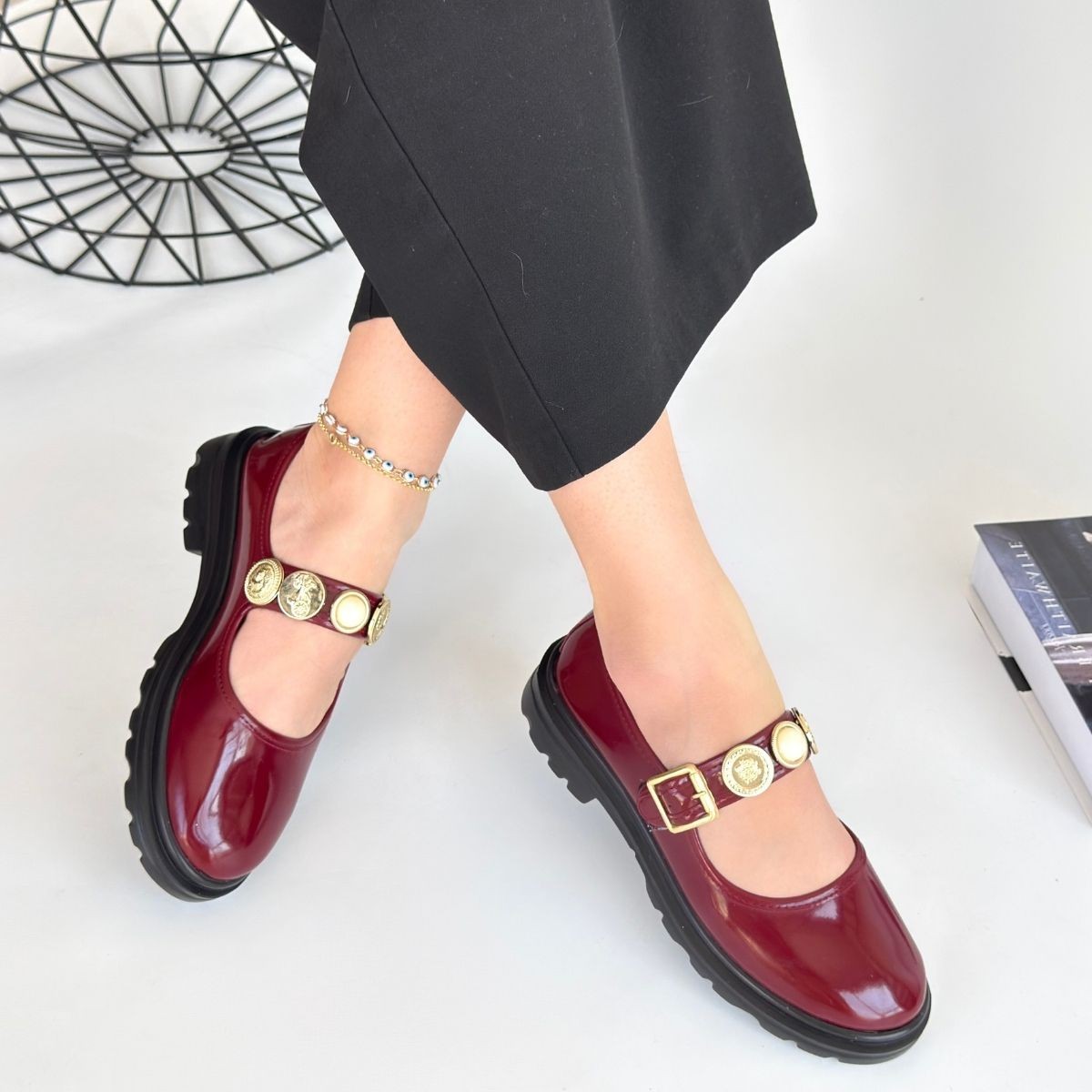 Okira Bordo Rugan Oxford Ayakkabı 4