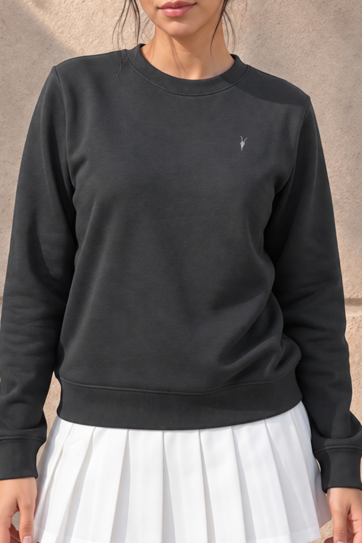 Kadın Uzun Kollu Comfort Füme Bol Sweatshirt 5